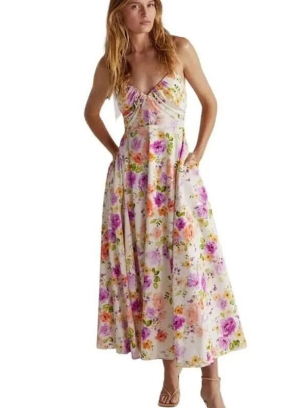 Favorite Daughter The Halting Traffic Dress Maxi Anthropologie Oahu Watercolor